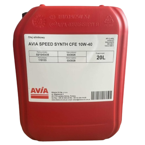 AVIA SPEED SYNTH CFE 10W40 20L