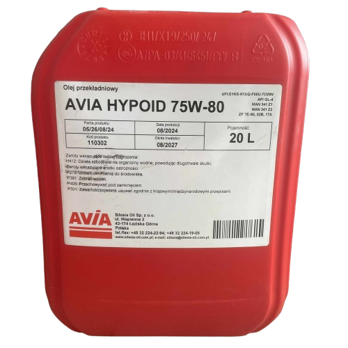 AVIA HYPOID 75W80 20L