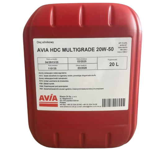 AVIA HDC MULTIGRADE 20W50